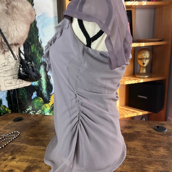 Adorable, Baraschi size 2, purple, elephant gray, ruffled top. - Picture 6 of 10